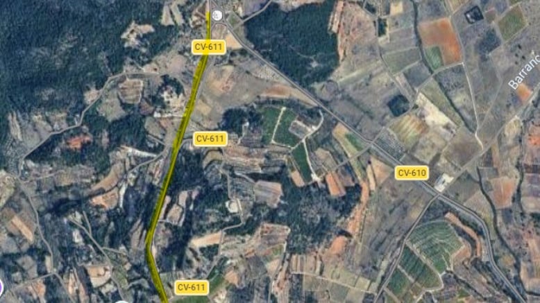 Corte carretera CV-611. Imagen: Ayuntamiento de Benigànim.