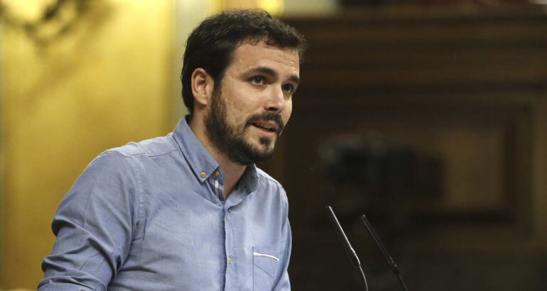 El diputado del Grupo Izquierda Plural, Alberto Garzón, en el Congreso