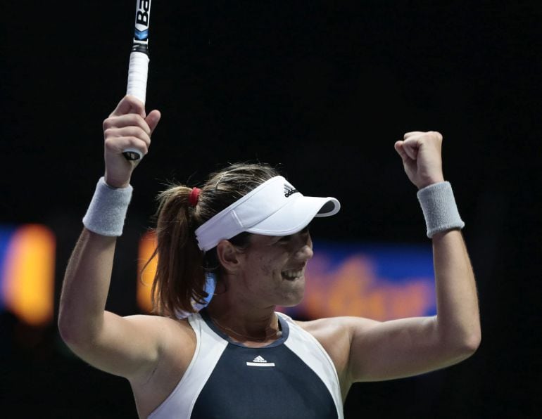 Muguruza celebra su triunfo