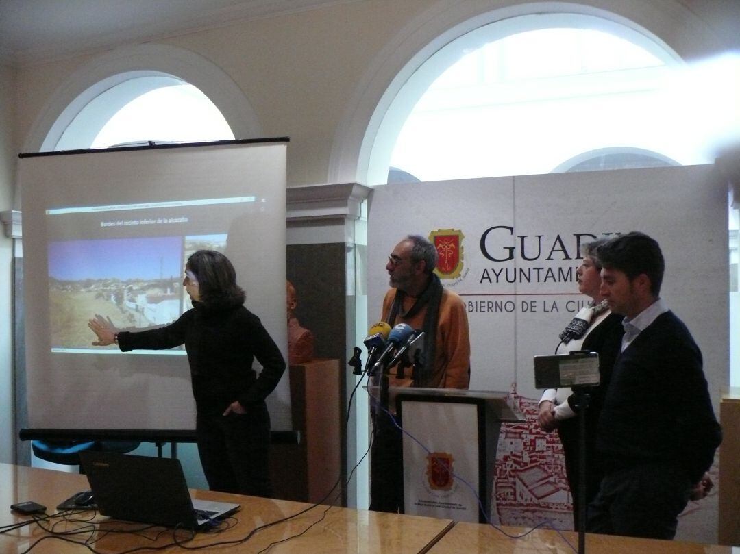 Momento de la presentación del proyecto de la Alcazaba.