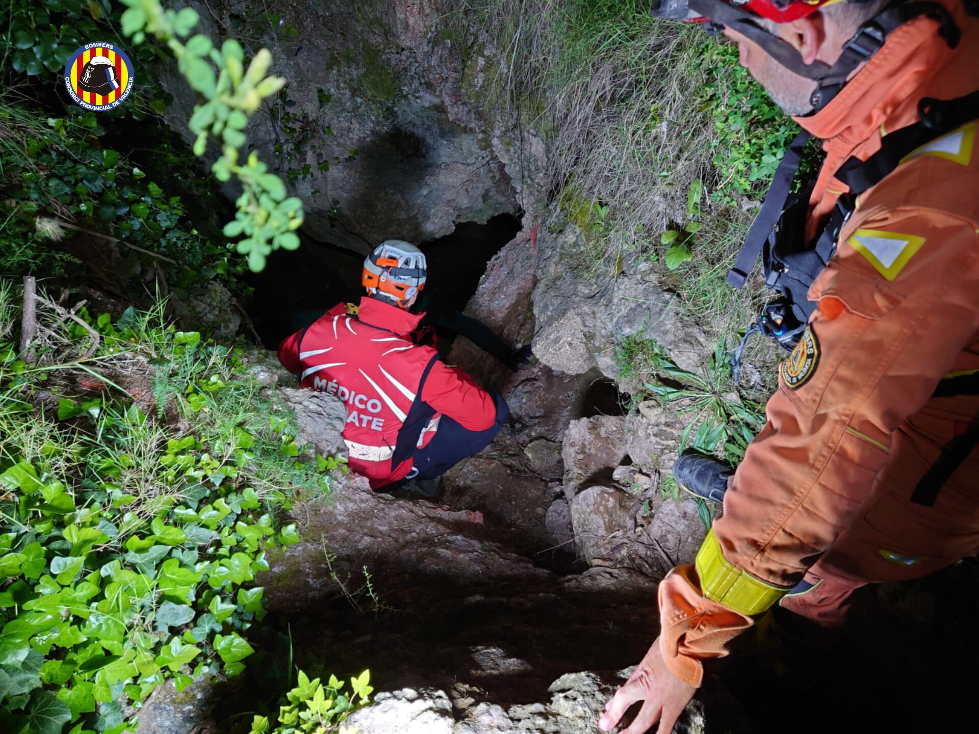 Imagen del rescate. Fuente: Bombers València