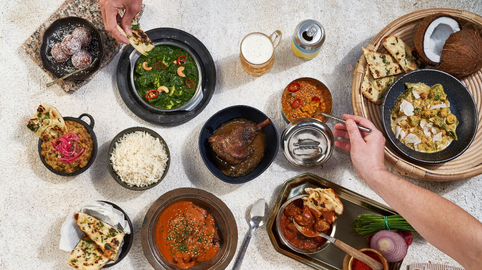 Comida india para llevar.