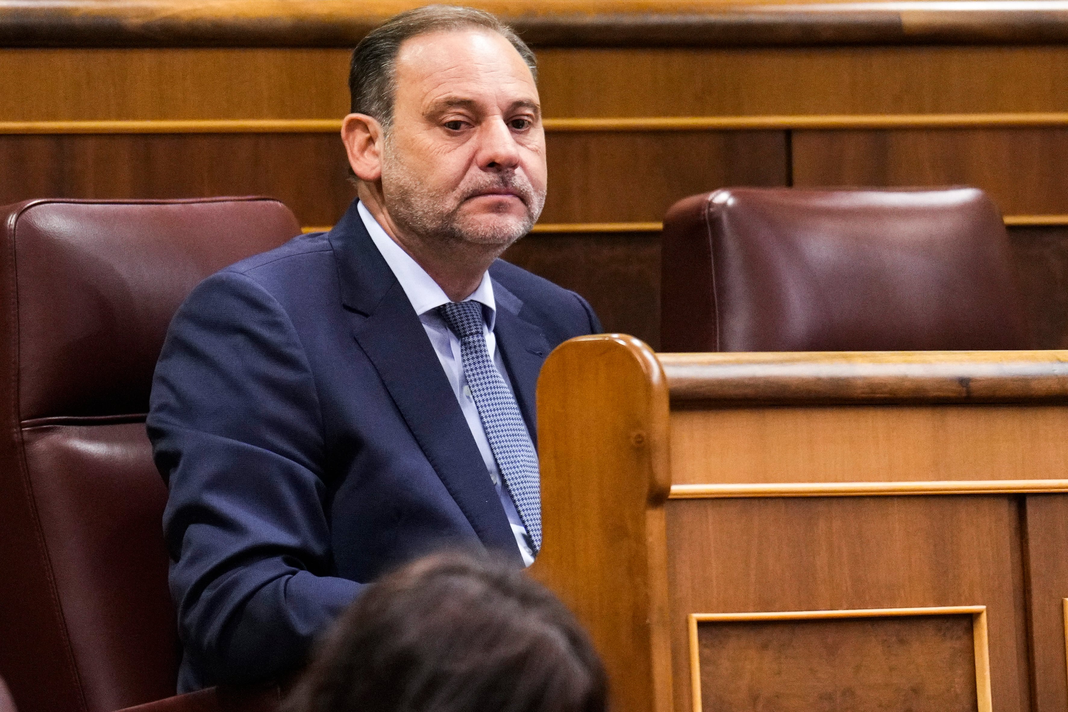 El diputado José Luis Ábalos durante un pleno del Congreso.