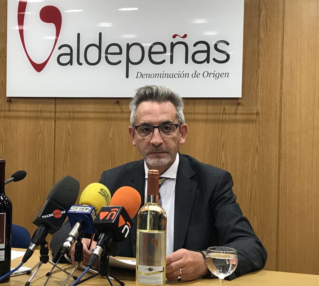 Jesús Martín, presidente de la DO Valdepeñas, da a conocer los datos de la vendimia de este año 