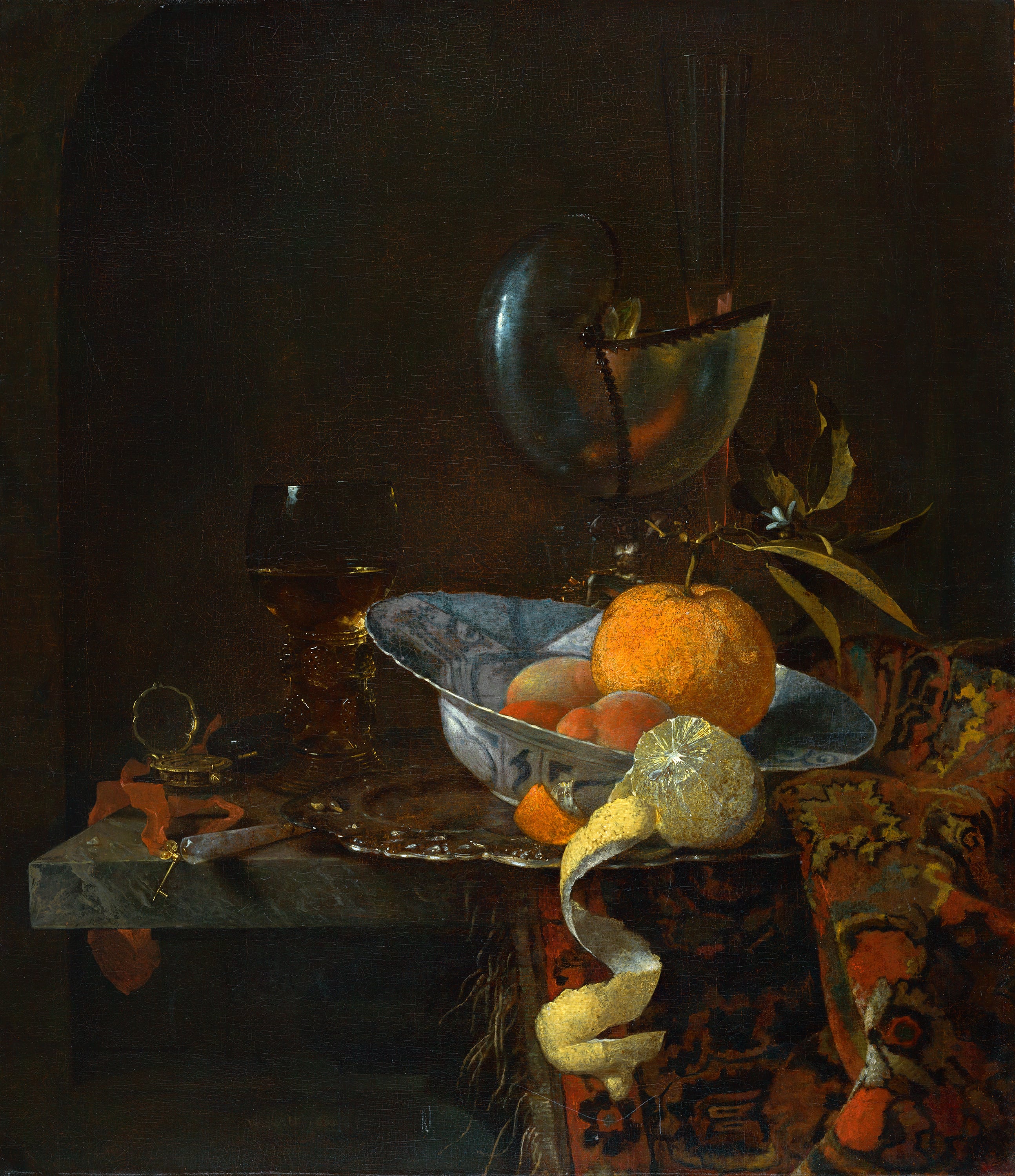 Bodegón con porcelanas y copa nautilo, de Willem Kalf (Museo Thyssen-Bornemisza).
