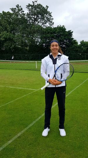 Paula Arias está disfrutando en su primera participación en Wimbledon