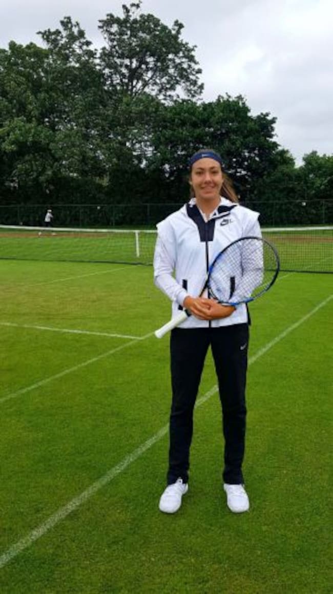 Paula Arias está disfrutando en su primera participación en Wimbledon