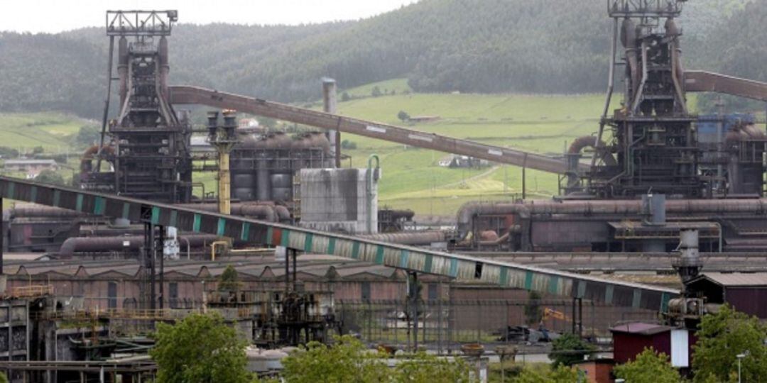 Vista de las instalaciones de Arcelor en Gijón