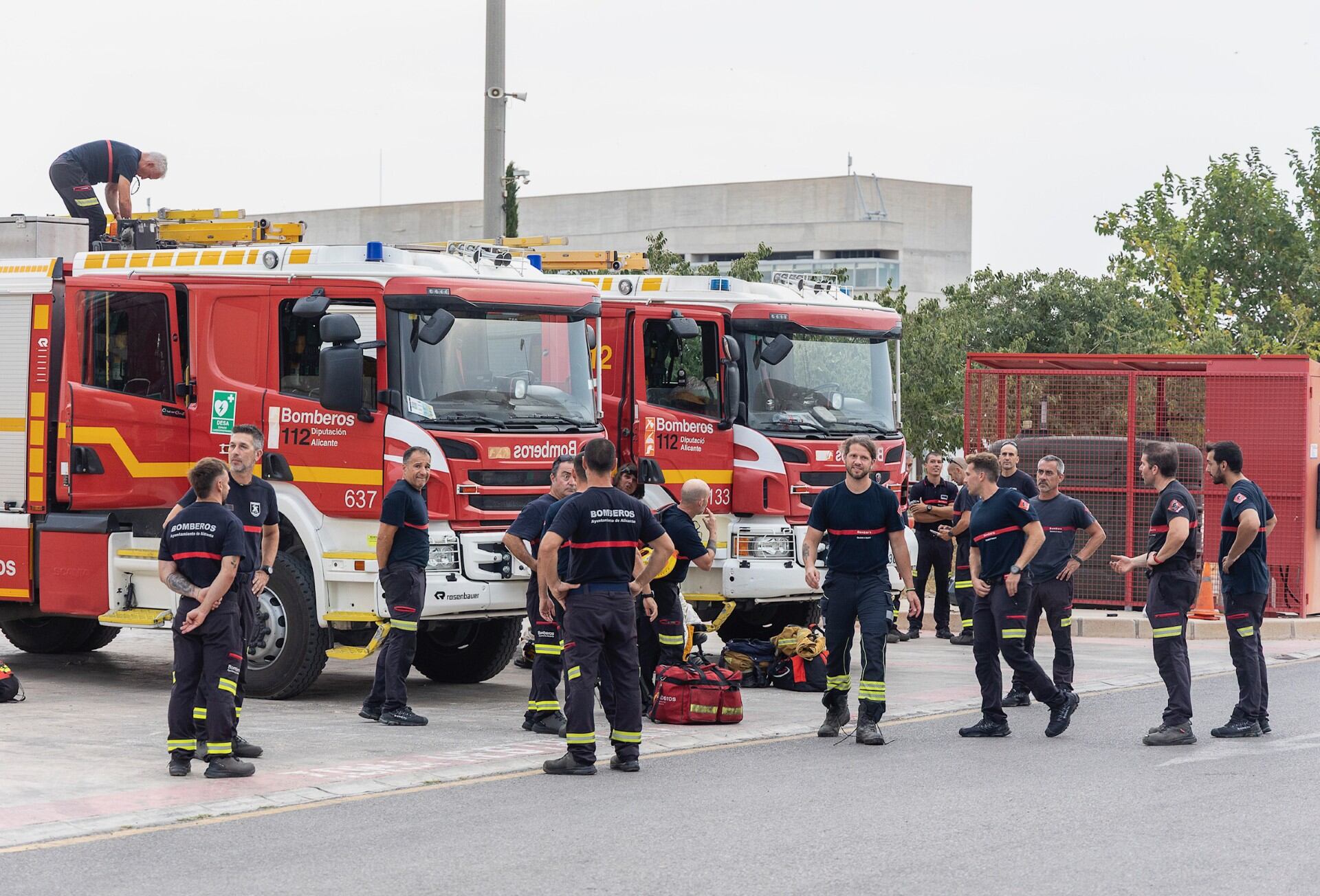 Unidades de Bomberos del Consorcio de Alicante que han ido a colaborar en la extinción de los incendios de Castilla-La Mancha