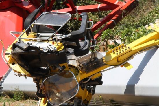 La cistella on anaven els quatre adolescents de l&#039;atracció accidentada el Pèndol del Tibidabo de Barcelona