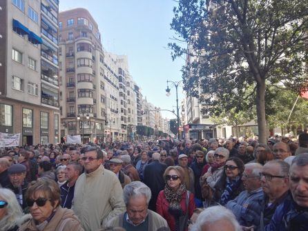 Manifestación por las pensiones dignas en Valencia