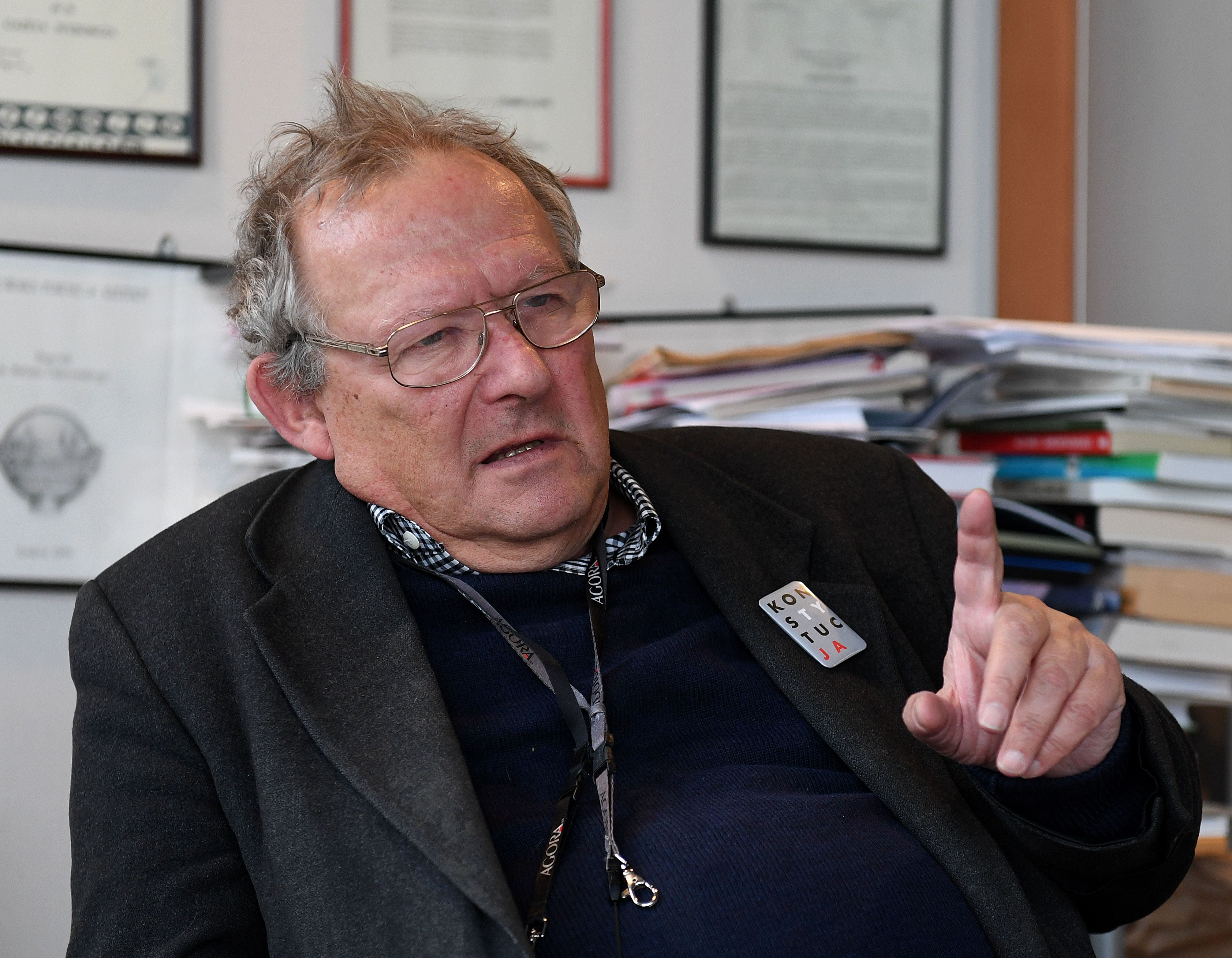 El periodista Adam Michnik en una foto de archivo de 2018