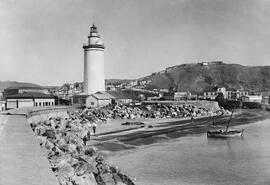 Foto histórica de la Farola de Málaga. Archivo Universidad de Málaga