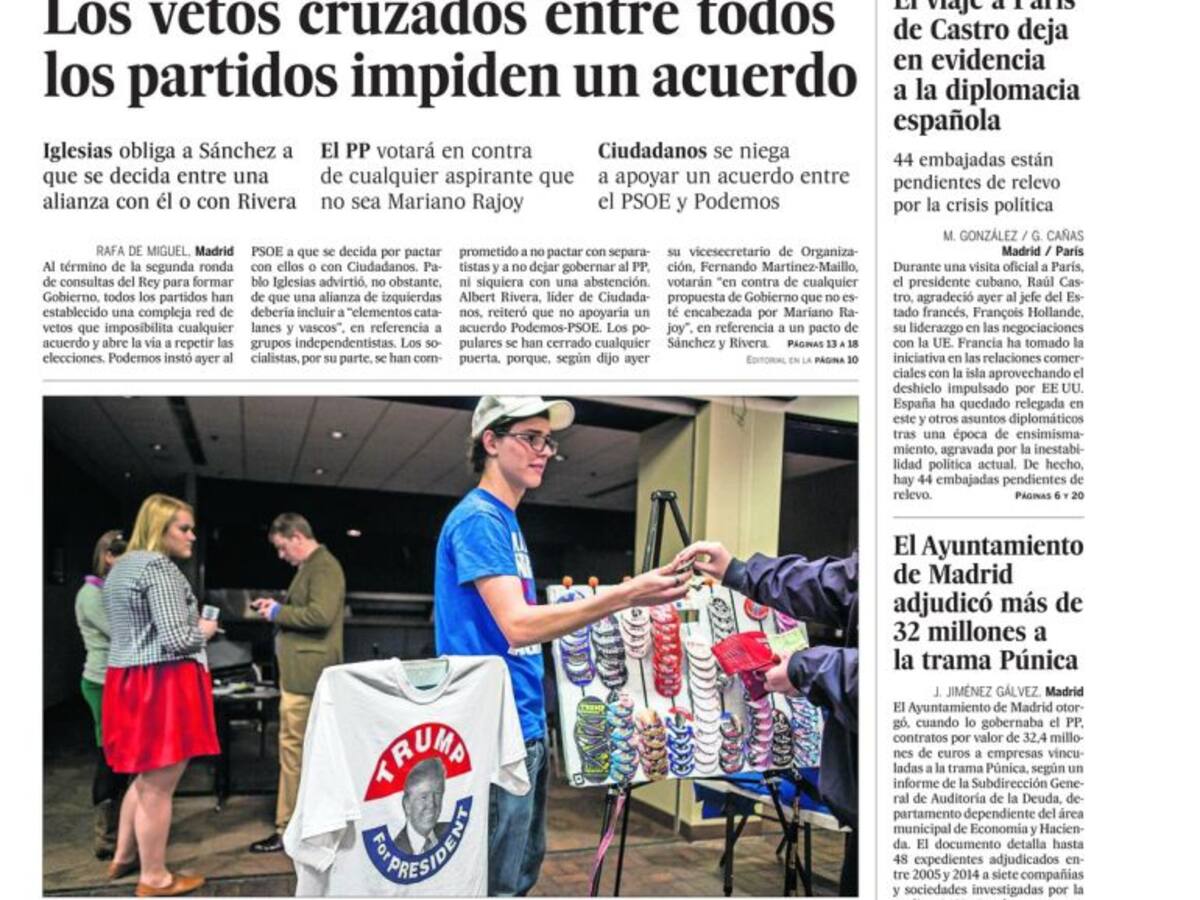 Portadas periódicos 2 de febrero de 2016