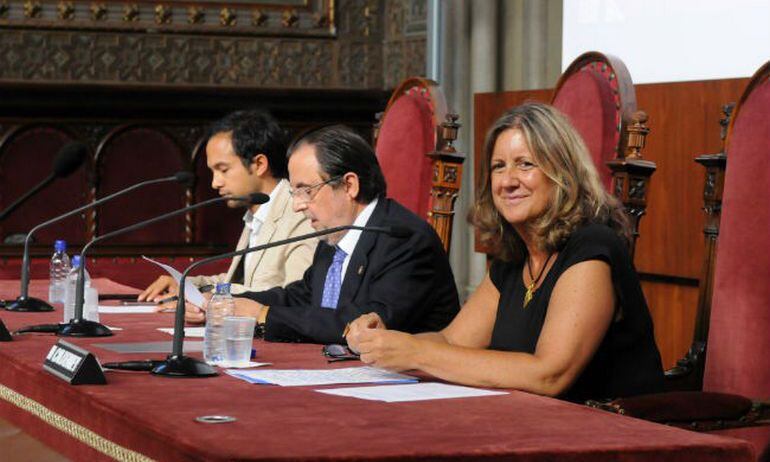 Imatge d'arxiu de Neli Caldentey en un acte a la Universitat de Barcelona