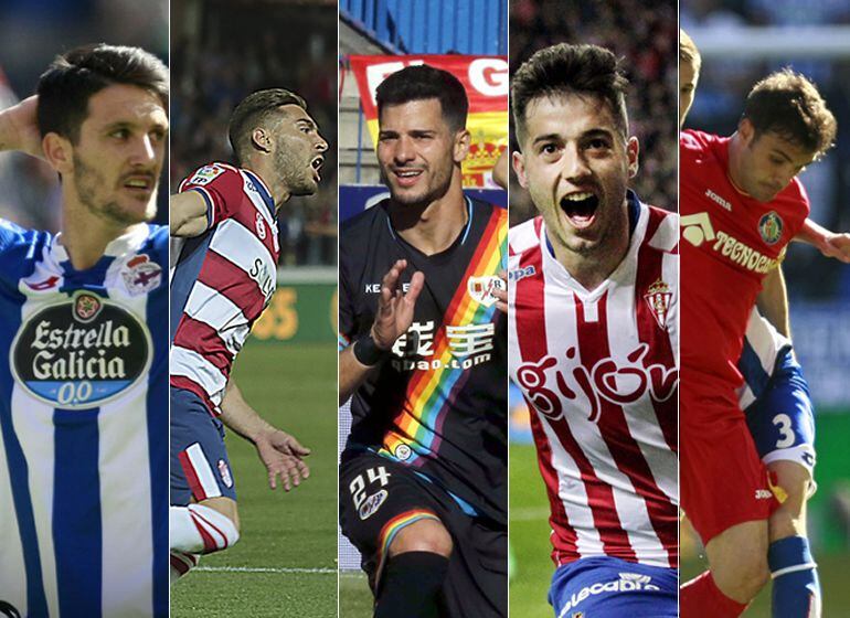 Deportivo, Granada, Rayo, Sporting y Getafe tratarán de evitar el descenso a Segunda