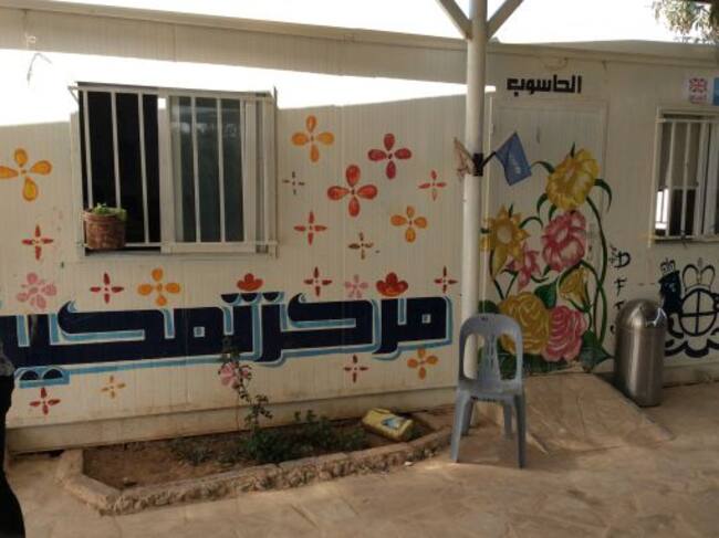 Una de las escuelas-contenedor de Unicef