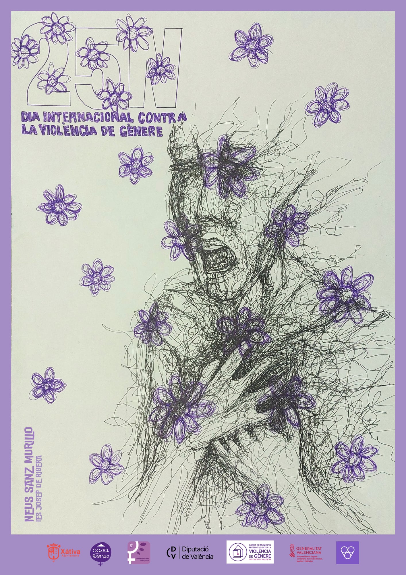 Cartel del 25N en Xàtiva 2023