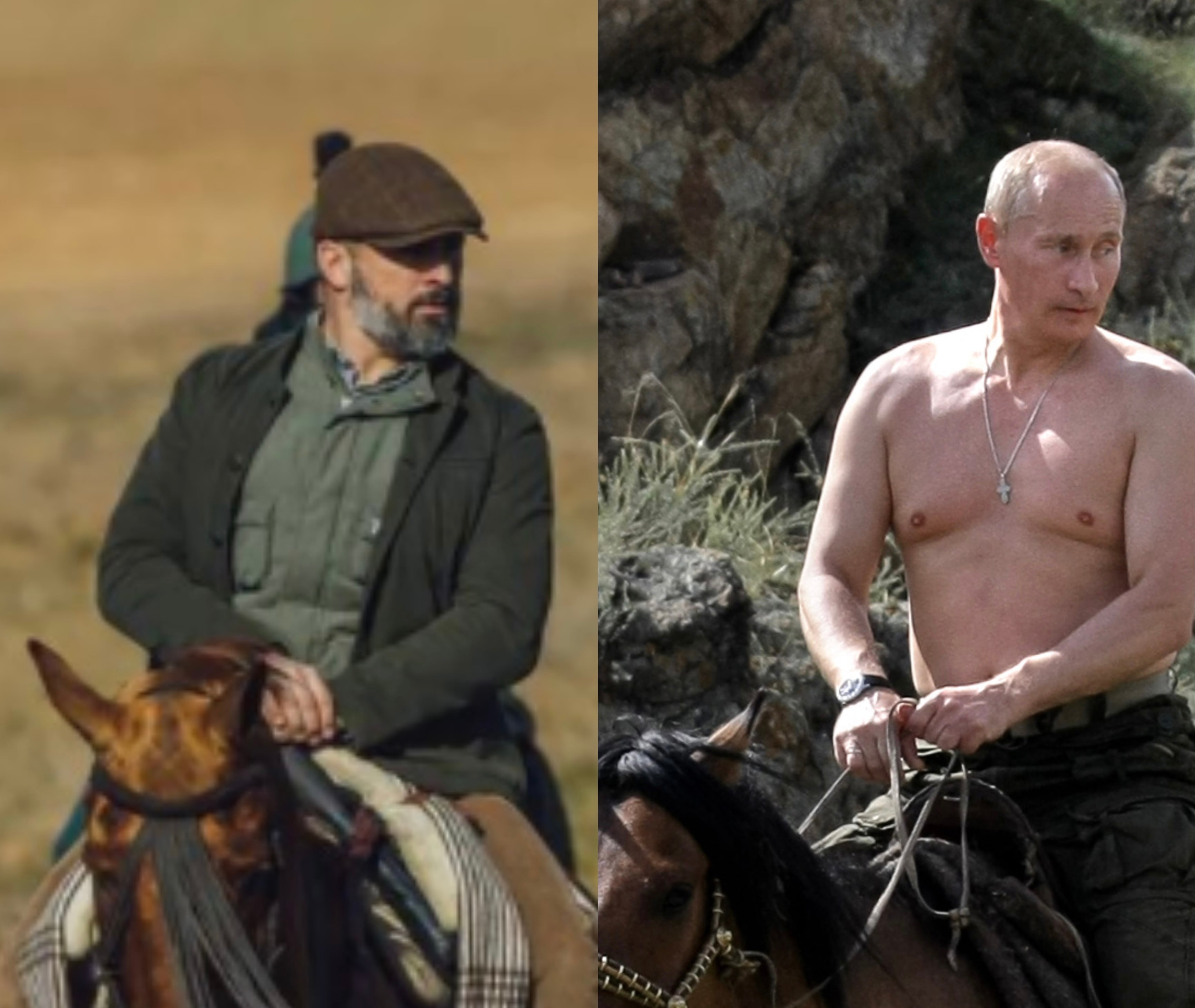 Santiago Abascal y Vladimir Putin, a caballo