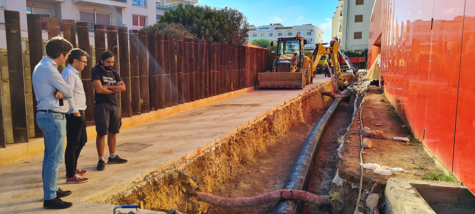 Visita a las obras de Caló de s' Oli