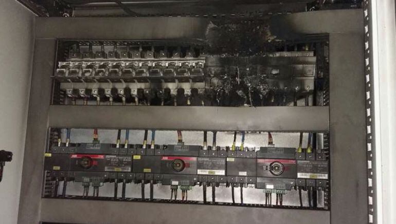 Una de les instal·lacions cremades