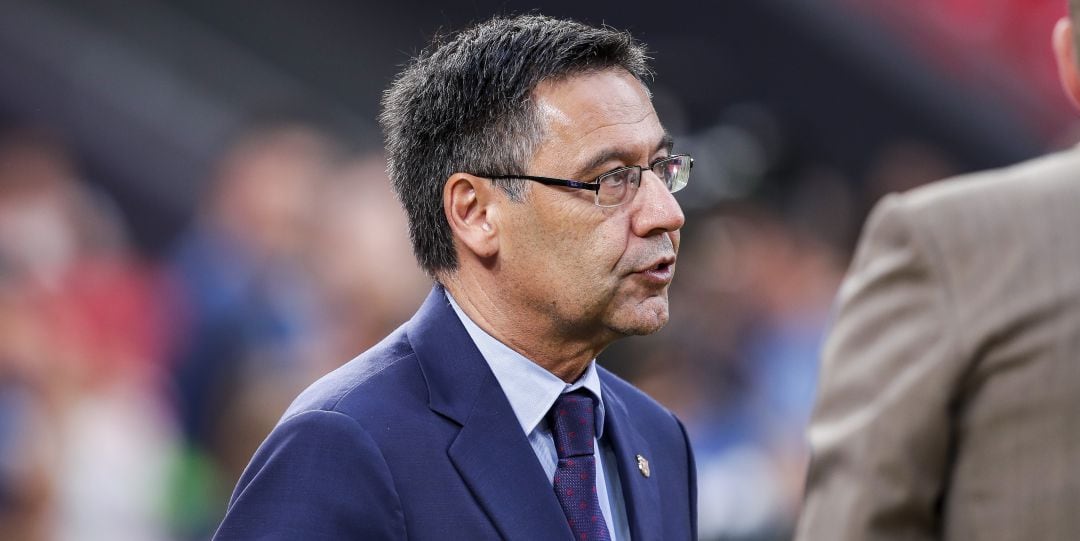 Bartomeu, durante el estreno liguero del Barcelona en el Camp Nou ante el Betis