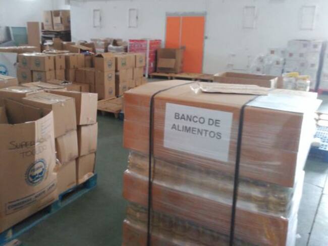 Interior del almacén del Banco de Alimentos de Toledo