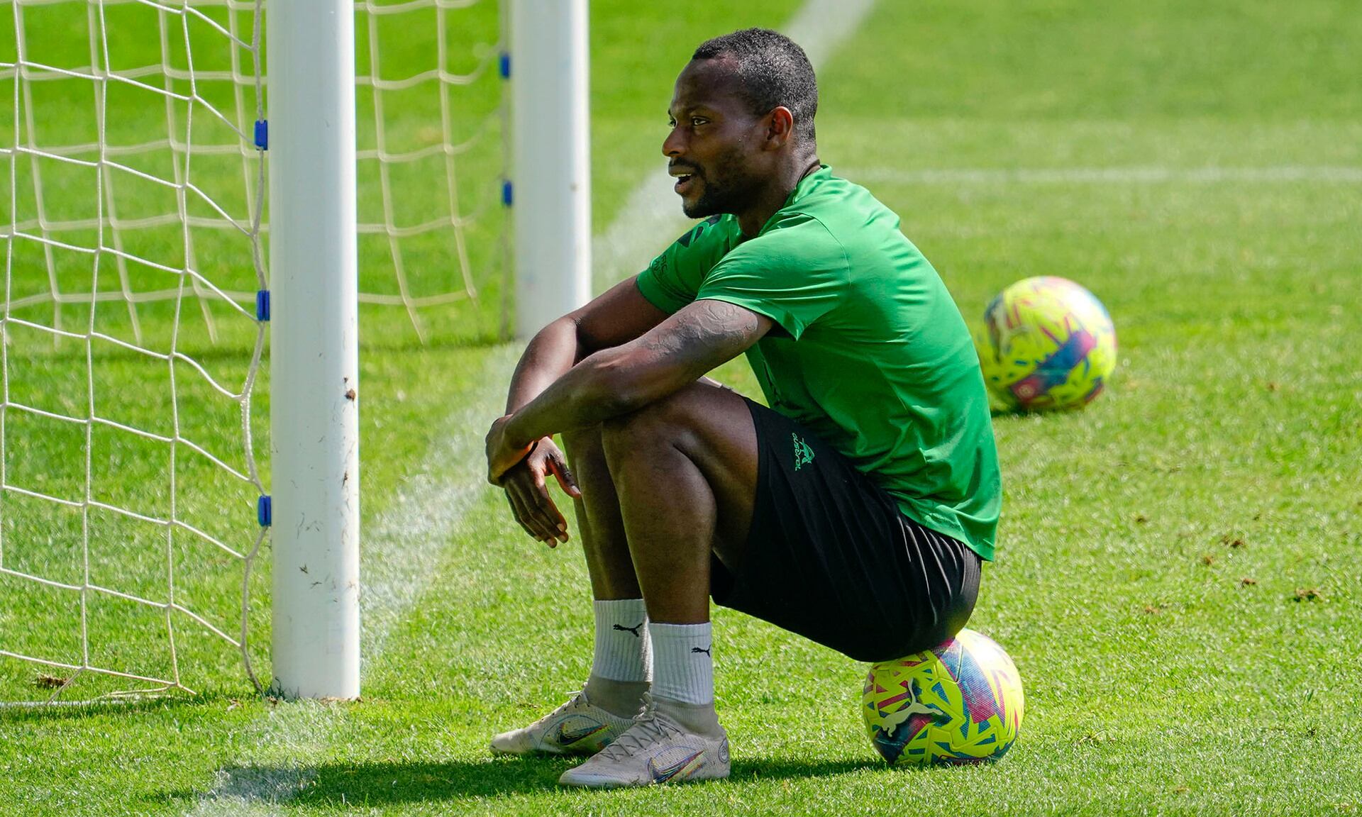 Cedric Omoigui, durante uno de los entrenamientos