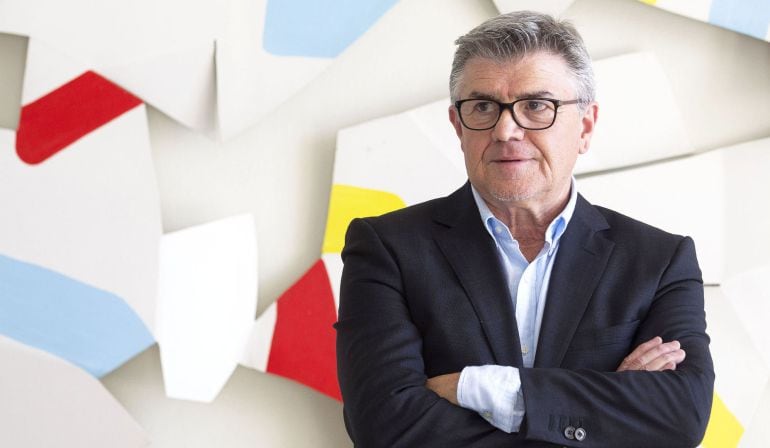 El nuevo director del Palau de la Música para los próximo tres años, Vicent Ros, durante la rueda de prensa en la que ha sido presentado.