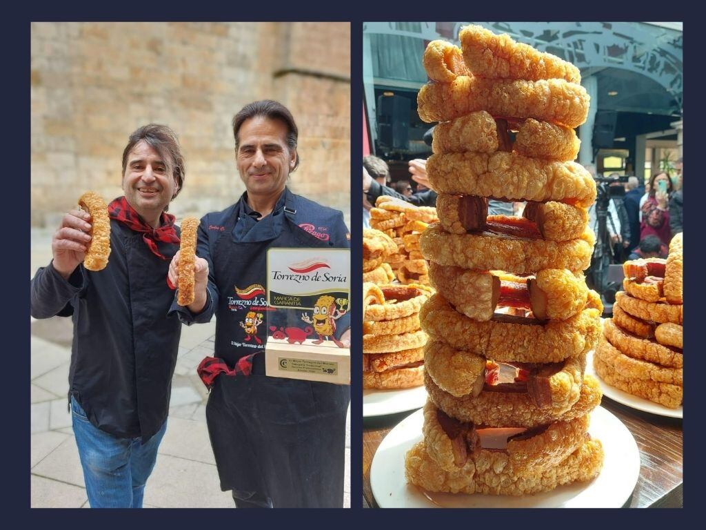 Calvo Jarabo, José María y Juan Carlos de cafetería Chicago  ganadores por segundo año consecutivo del concurso "El Mejor Torrezno del Mundo”