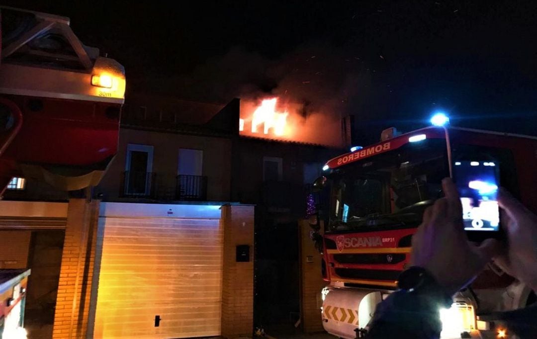 Vivienda en la que se originó el incendio