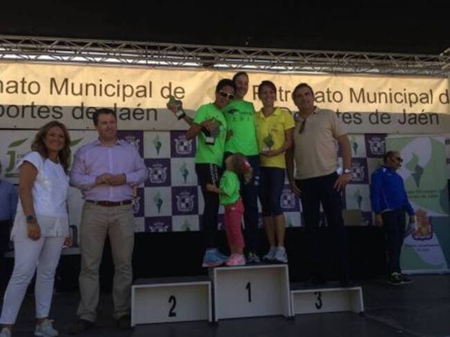 Natalia Romero, en el podio de la prueba.