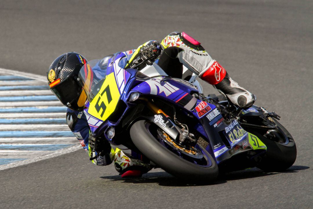 Christian Palomares durante la carrera del sábado en el Circuito de Jerez