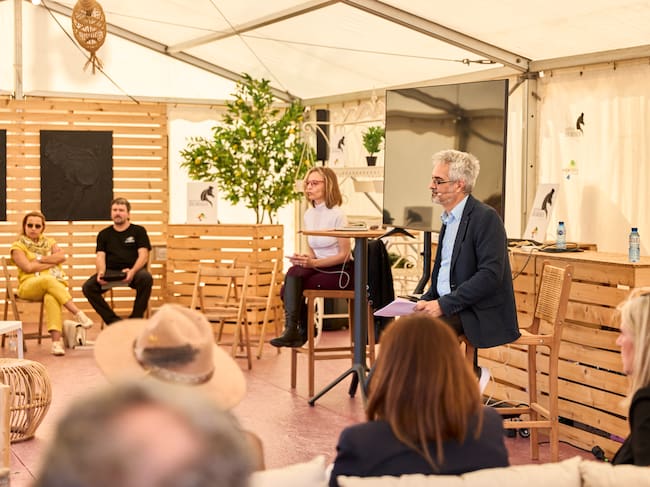 En la zona de la carpa del Recinto Ferial de Es Mercadal con motivo de Hats&horses