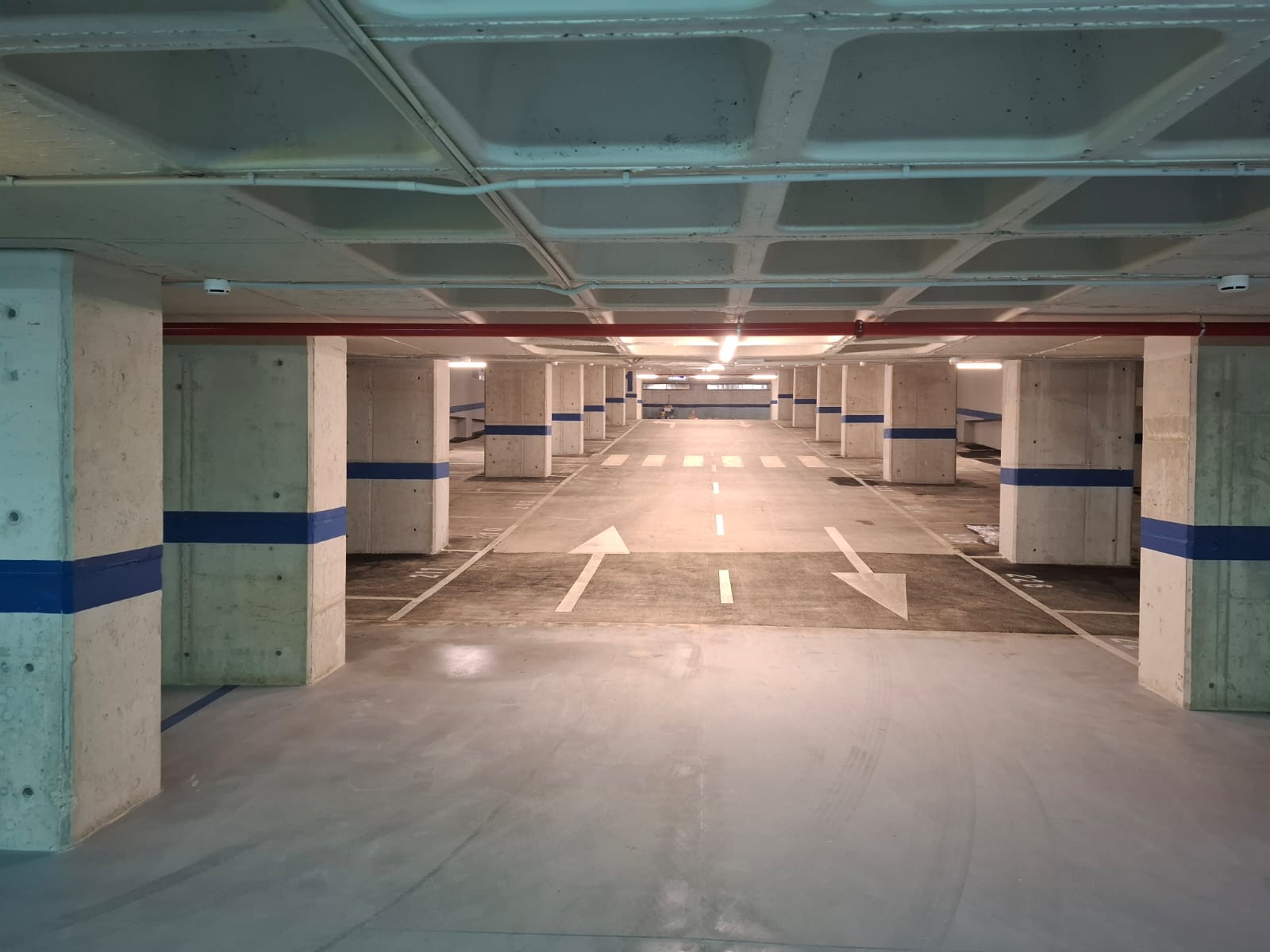 Parquing de la Rosaleda con las obras ya finalizadas