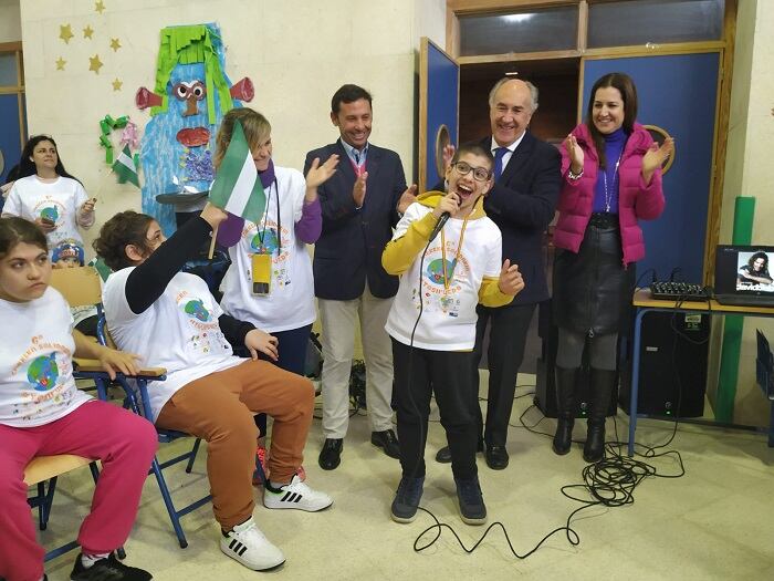 Un momento de la visita al centro