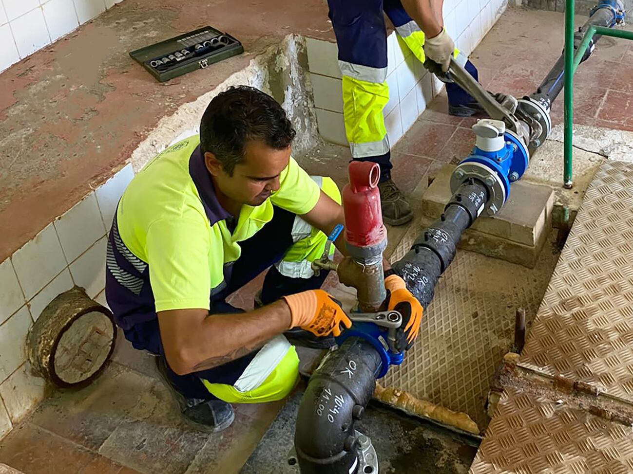 Imagen de archivo de unos trabajos de mejora en las redes de distribución del agua