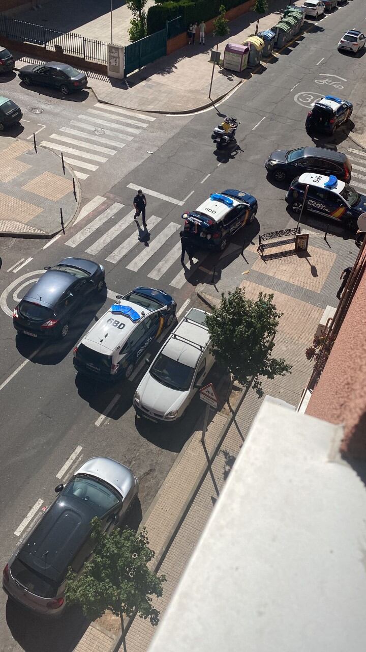 Dispositivo policial tras el suceso en la Calle Juan XXIII