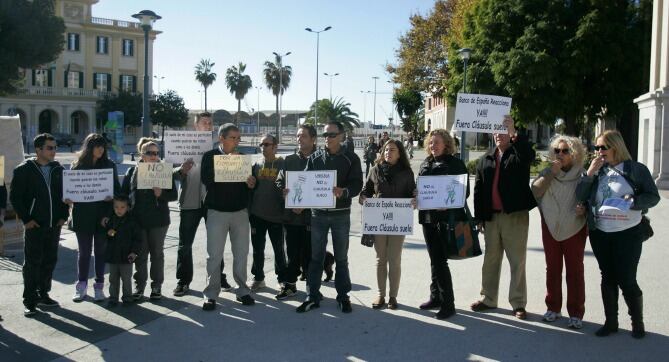 Protesta de afectados por las claúsulas suelo
