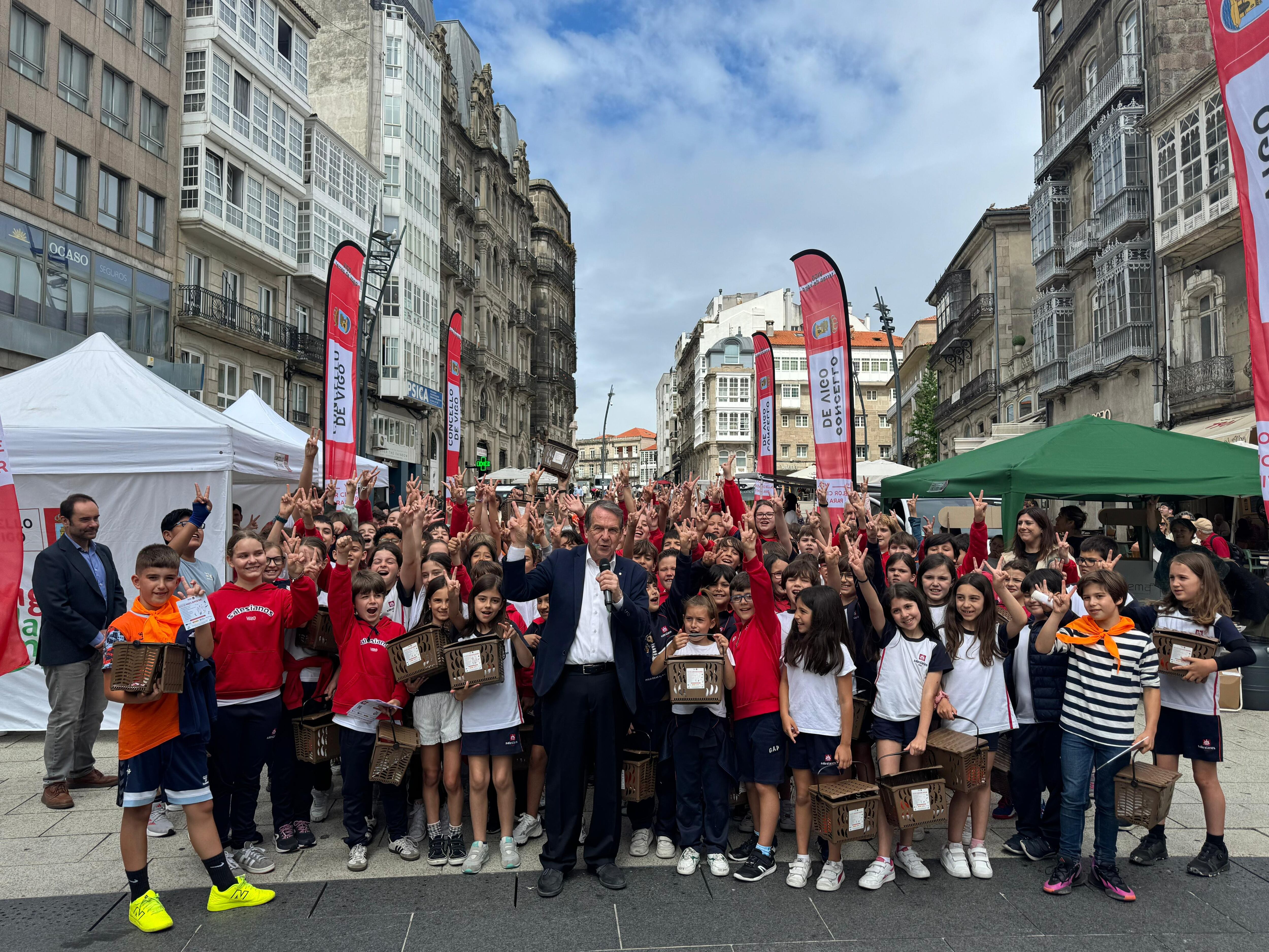 Abel Caballero en Porta do Sol, durante el evento por el Día del Medio Ambiente