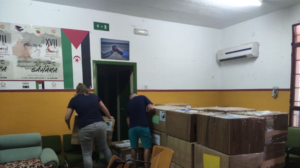 Cajas cargadas de solidaridad hacia el Sáhara