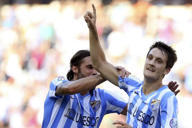 Luis Alberto celebra el único gol del partido
