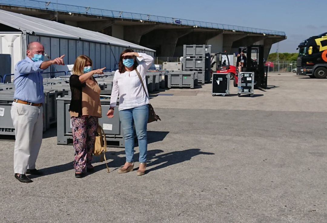 Mamen Sánchez durante su visita al Circuito