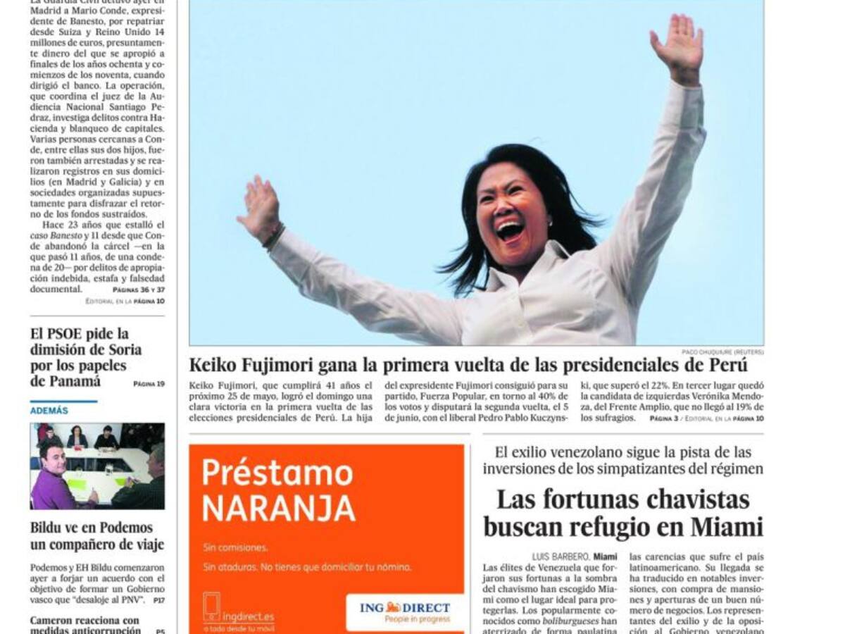 Portadas periódicos 12 de abril de 2016