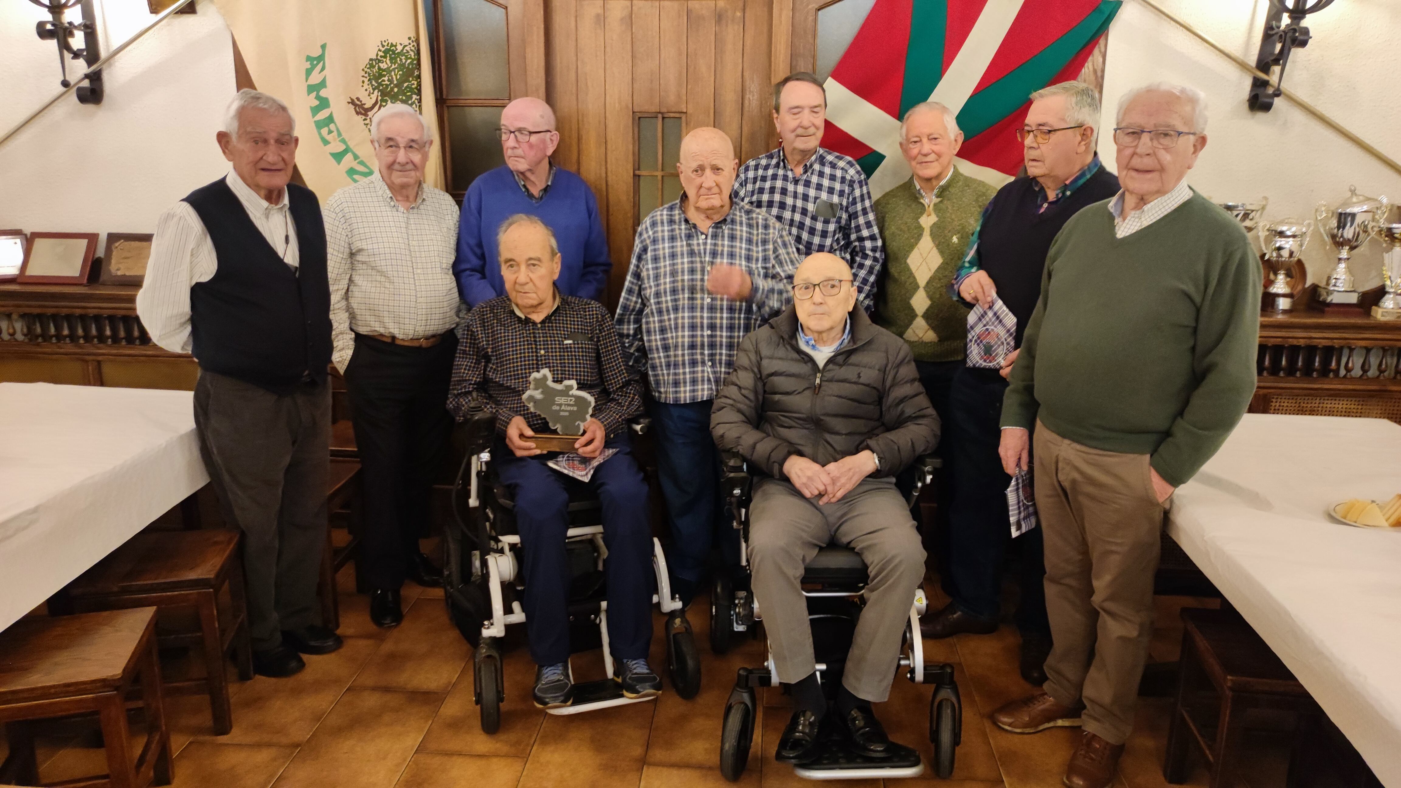 Los homenajeados por Ametza