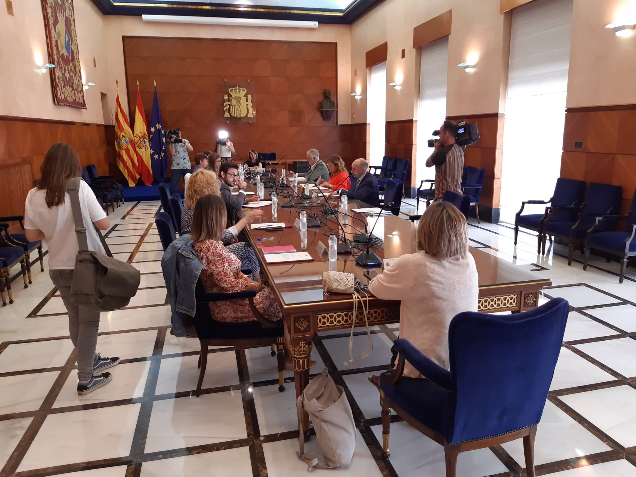 Reunión de coordinación para la acogida de ucranianos en la Delegación del Gobierno en Aragón