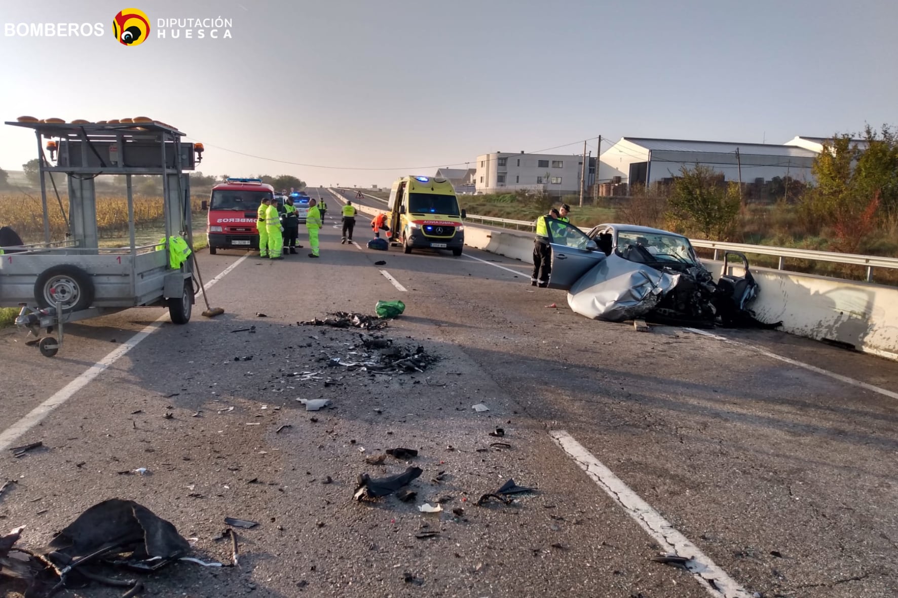 Accidente de circulación N240. Barbastro.