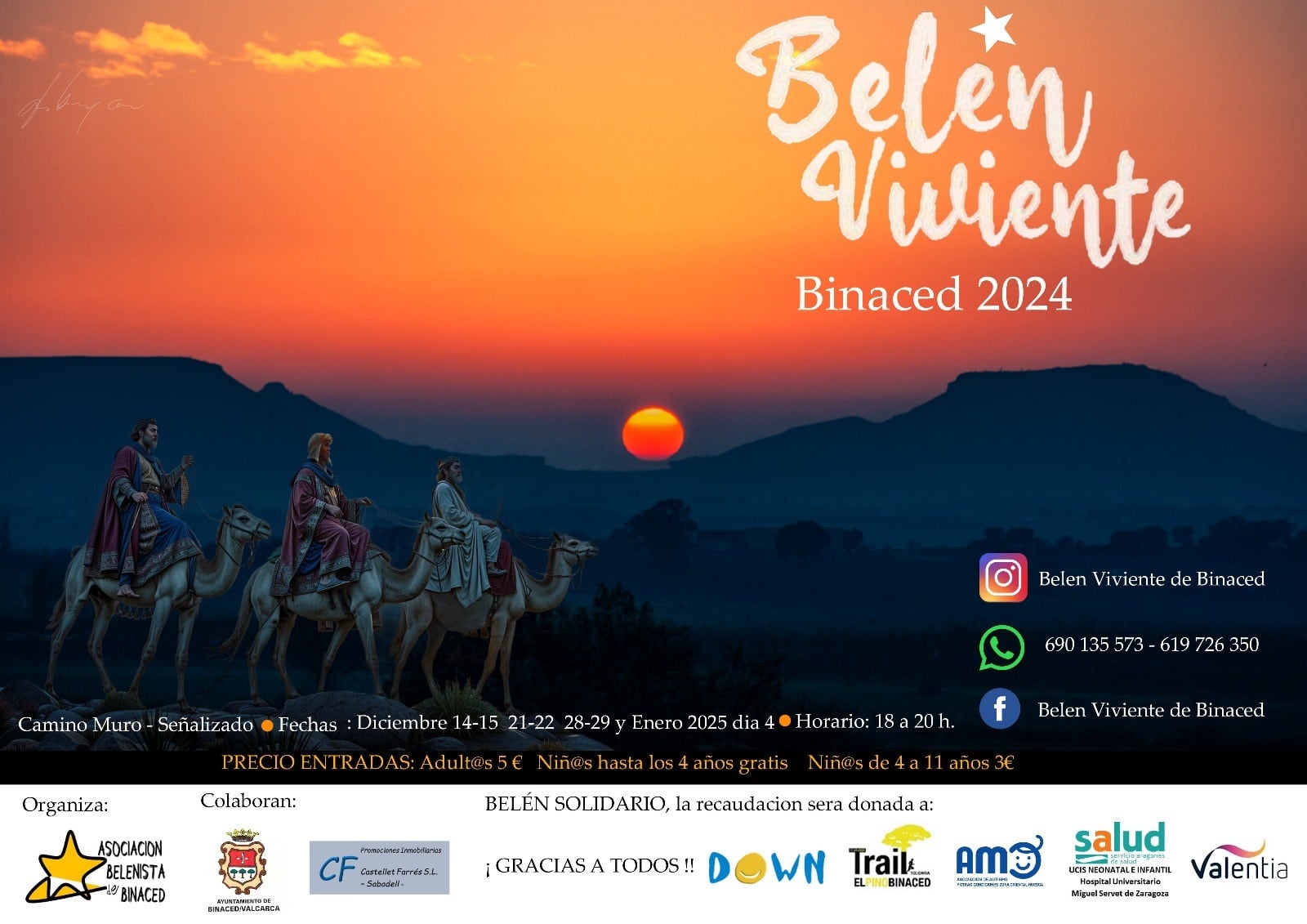 El belén viviente de Binaced cuenta con 40 escenas y 80 voluntarios