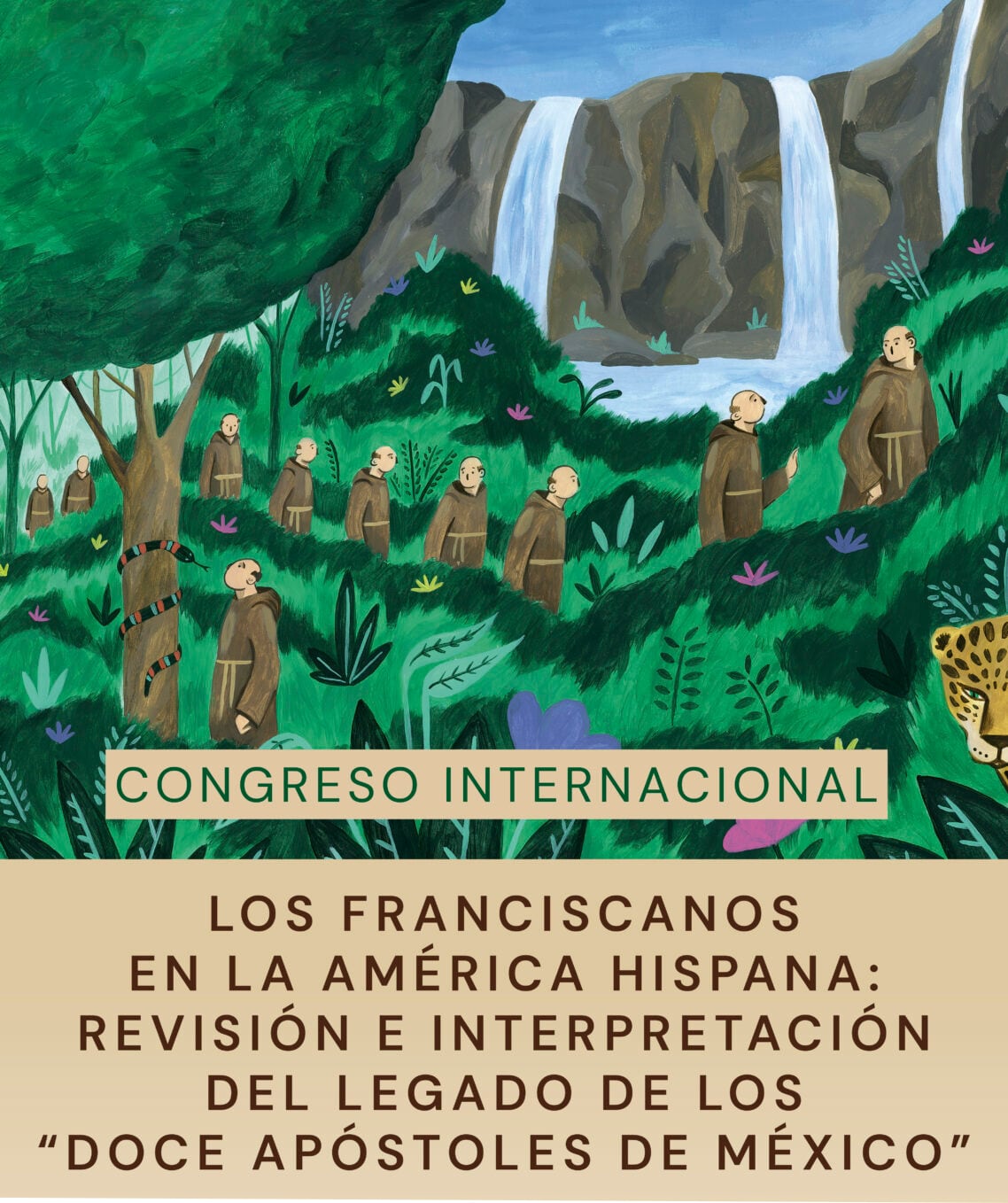 Ilustración que protagoniza el congreso internacional sobre los 12 apóstoles de México