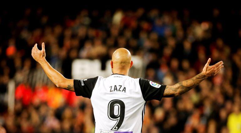 Zaza celebra su gol